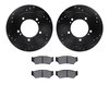 Dynamic Friction Co 8502-47274, Rotors-Drilled and Slotted-Black with 5000 Advanced Brake Pads, Zinc Coated 8502-47274